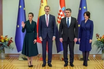 Španjolski kralj Filip VI., kraljica Leticija, predsjednik RH Zoran Mlanović i prva dama Sanja Musić Milanović, Foto: Sanjin Strukic/PIXSELL 