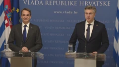 Kyriakos Mitsotakis i Andrej Plenković, Foto: HTV/HRT