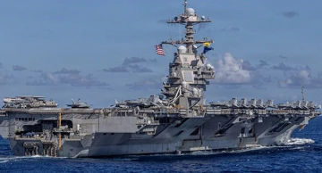 USS Gerald R. Ford u Atlantskom oceanu, 13. studenoga