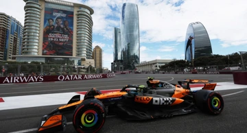 Lando Norris na treningu u Bakuu