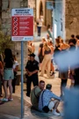 U Dioklecijanovoj palači postavljene obavijesti za red, Foto: Zvonimir Barisin/PIXSELL
