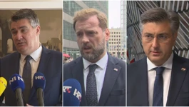 Zoran Milanović, Mario Banožić i Andrej Plenković