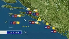 Vremenska prognoza, Foto: HTV/HRT