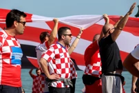 Hrvatski navijači u Dohi podižu atmosferu , Foto: Igor Kralj /PIXSELL