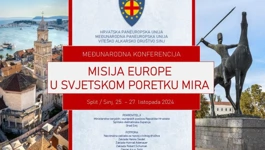 Godišnja međunarodna konferencija Hrvatske paneuropske unije održat će se od 25. do 27. listopada 2024. godine u Splitu i Sinju