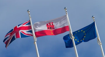 Zastave UK-a, Gibraltara i EU-a