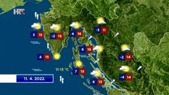 Vremenska prognoza, Foto: HTV/HRT