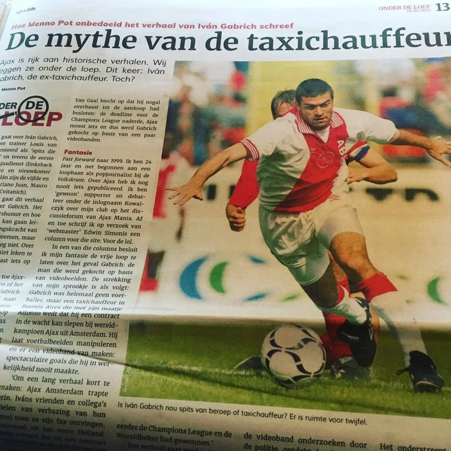 Ivan Gabrich u Ajaxovom dresu, Foto: osobna arhiva/Ivan Gabrich