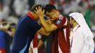 Izbornik Katara Julen Lopetegui i igrač Boualem Khoukhi