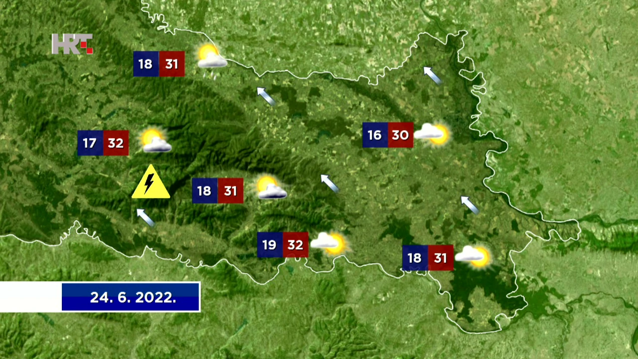 Vremenska prognoza, Foto: HTV/HRT