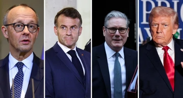 Friedrich Merz, Emmanuel Macron, Keir Starmer, Donald Trump