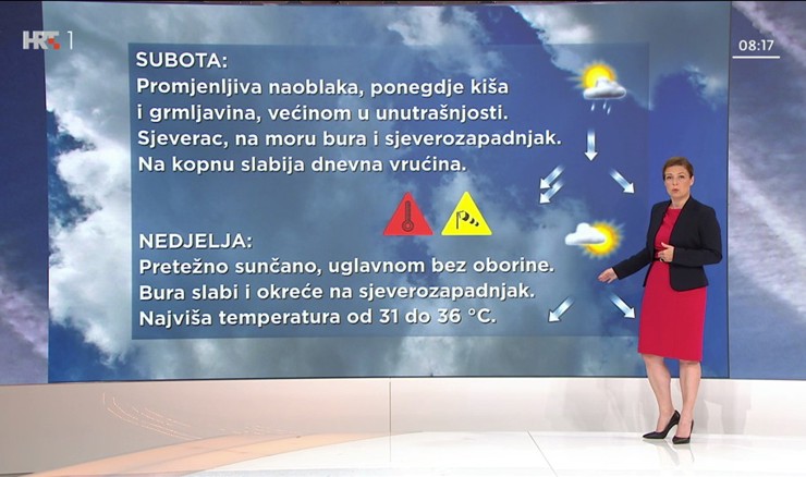 I vikend većinom vruć, lokalno uz jaku buru, a u subotu još i nestabilno