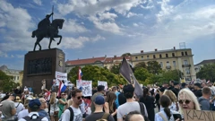 Okupljanje prosvjednika "Hodaj za Liku, hodaj za Hrvatsku", Foto: Sandra Mrđen/HTV