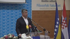 Predsjednik Milanović održao predavanje na Mostarskom sveučilištu, Foto: HTV/HRT