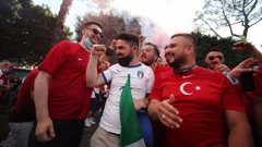 Navijači Turske i Italije u Rimu