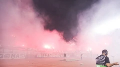 Zbog bakljade zaustavljena Hajdukova utakmica, Foto: Ivo Cagalj/PIXSELL