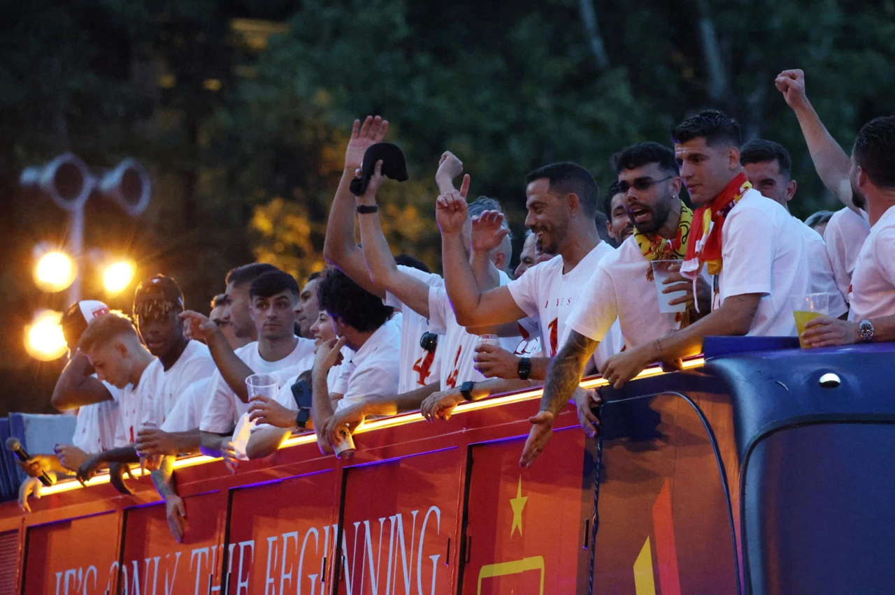 Alvaro Morata i suigrači na dočeku 