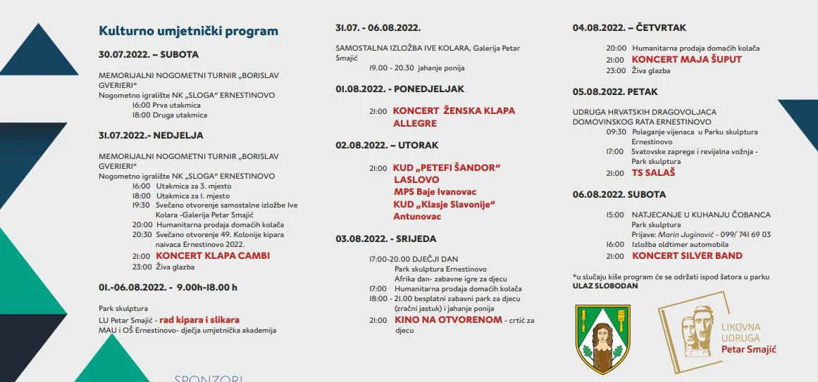 Program 49. Kiparske kolonije u Ernestinovu