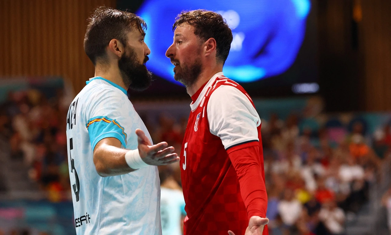 Jorge Maqueda i Domagoj Duvnjak , Foto: Bernadett Szabo/REUTERS