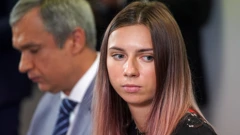 Krystsina Tsimanouskaya u Varšavi