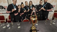 Konferencija za medije hrvatske karate reprezentacije koja je na Europskom prvenstvu osvojila tri zlata, srebro i broncu.