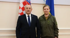 Uz premijera u Ukrajini i ministar Tomo Medved, Foto: Vlada RH/-