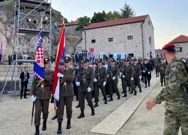 Predsjednik Zoran Milanović u Kninu na svečanom prijemu ratnih zapovjednika, Foto: M. Švarc/HTV