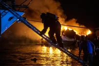 Požar u marini Kaštela, Foto: Miroslav Lelas/PIXSELL