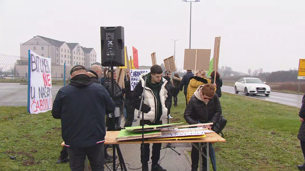 Prosvjed u Jastrebarskom, Foto: HTV/HRT