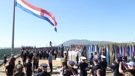The raising of the Croatian flag over the Knin fortress 