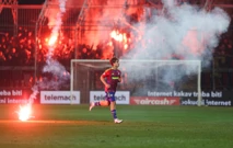 Utakmica Rijeka - Hajduk bila je prekinuta zbog bakljade Torcide, Foto: Nel Pavletic/PIXSELL