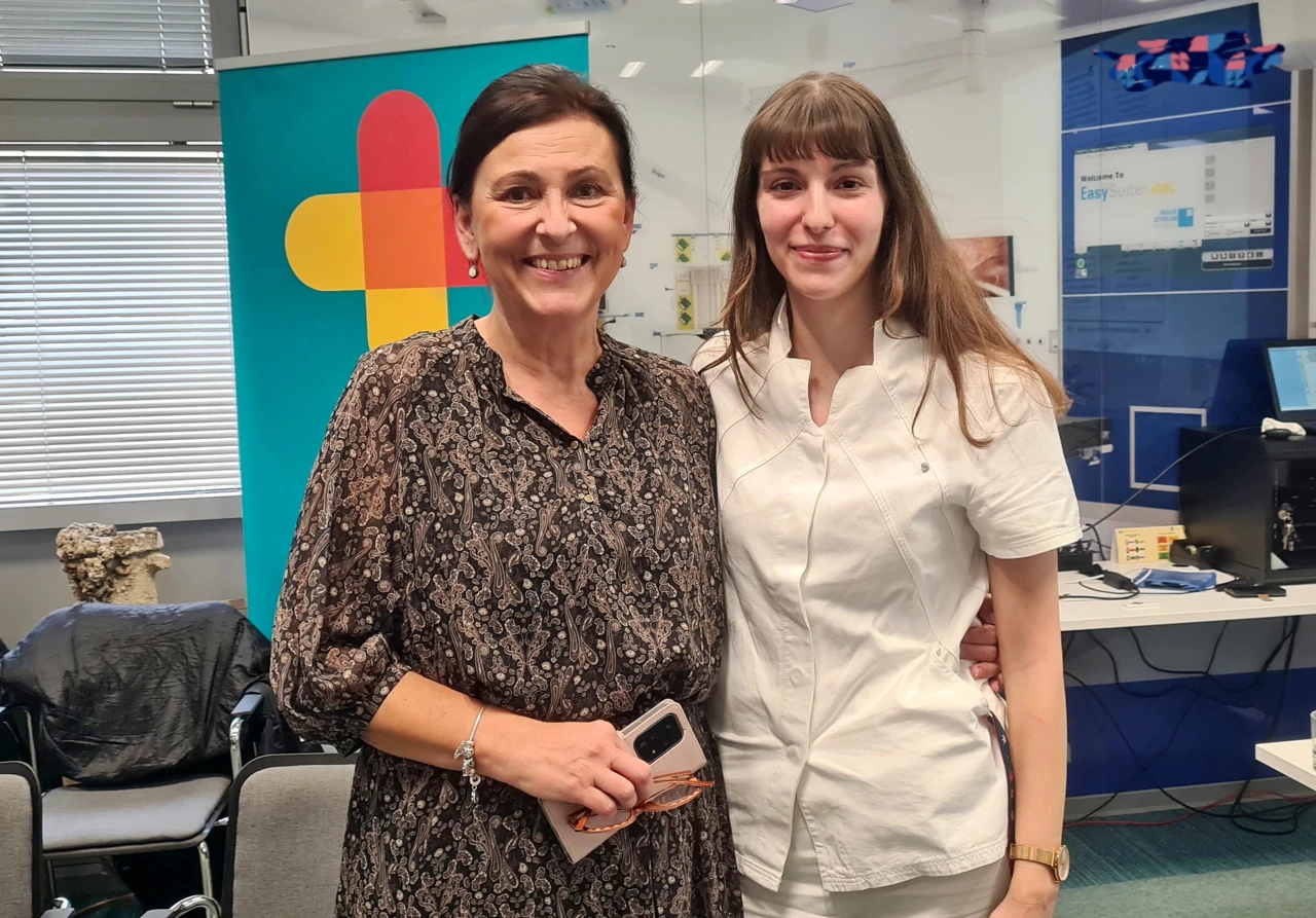 Nada Tadić, magistra sestrinstva, koordinatorica za palijativnu skrb Opće bolnice Pula i Sara Kocijančić, specijalizantica internističke onkologije u OBP