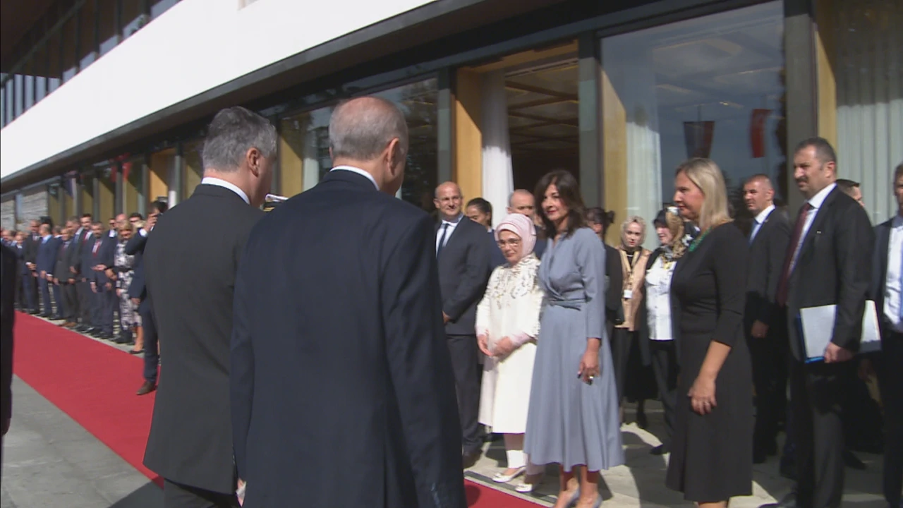 Erdogan stigao na Pantovčak, Foto: HTV/HRT