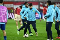 Zagrijavanje uoči utakmice, Foto: Marko Lukunić/PIXSELL