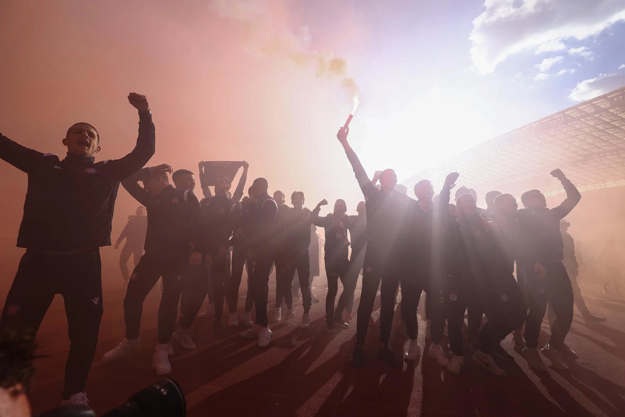 Doček za juniore Hajduka, Foto:  Miroslav Lelas /PIXSELL