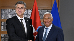 Plenković s predsjednikom Europskog vijeća Antoniom Costom 