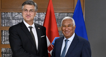Plenković s predsjednikom Europskog vijeća Antoniom Costom 