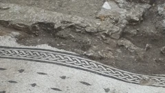 Antički podni mozaik datiran u 1. ili 2. st., Cavtat, Foto: Regionalni dnevnik/HTV/HRT