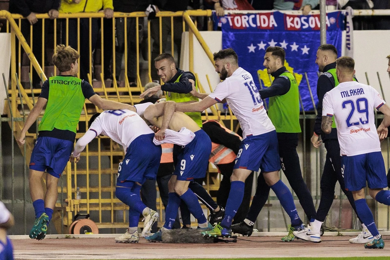 Slavlje igrača Hajduka, Foto: Miroslav Lelas/PIXSELL