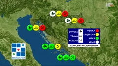 peludna prognoza NZJZ-a, Foto: HRT/HRT