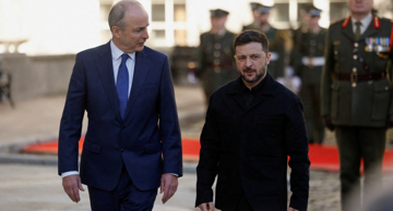 Irski premijer Michael Martin i ukrajinski predsjednik Volodimir Zelenski 