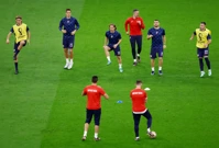 Zagrijavanje Hrvatske uoči Argentine, Foto: Hannah Mckay/REUTERS