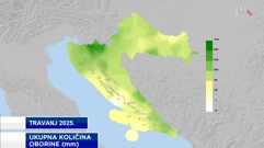 ukupna količina oborine na meteorološkim postajama DHMZ-a u travnju 2025., Foto: HTV/DHMZ/HRT