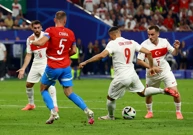 Tosun zabija gol za vodstvo Turske, Foto: Lisi Niesner/REUTERS