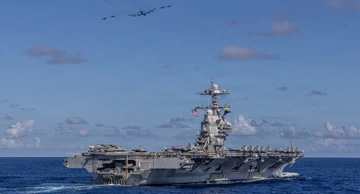 USS Gerald R. Ford u Atlantskom oceanu, 13. studenoga