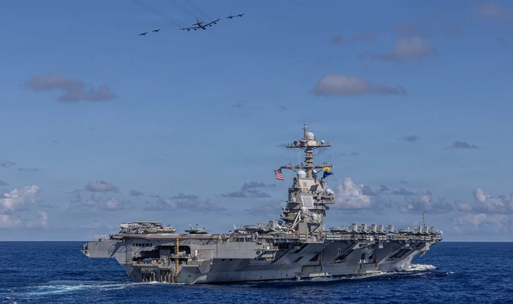 USS Gerald R. Ford u Atlantskom oceanu, 13. studenoga