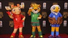 Die Maskotten der WM: Clutch; Zayu und Maple
