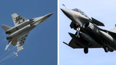 Ilustracija, srbijanski MiG-29 (lijevo), francuski Rafale (desno)