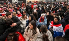 Navijači na Trgu bana Jelačića, Foto: Davor Puklavec/PIXSELL