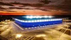 Pogled iz zraka na osvijetljeni novi stadion NK Osijeka , Foto: Davor Javorović/PIXSELL
